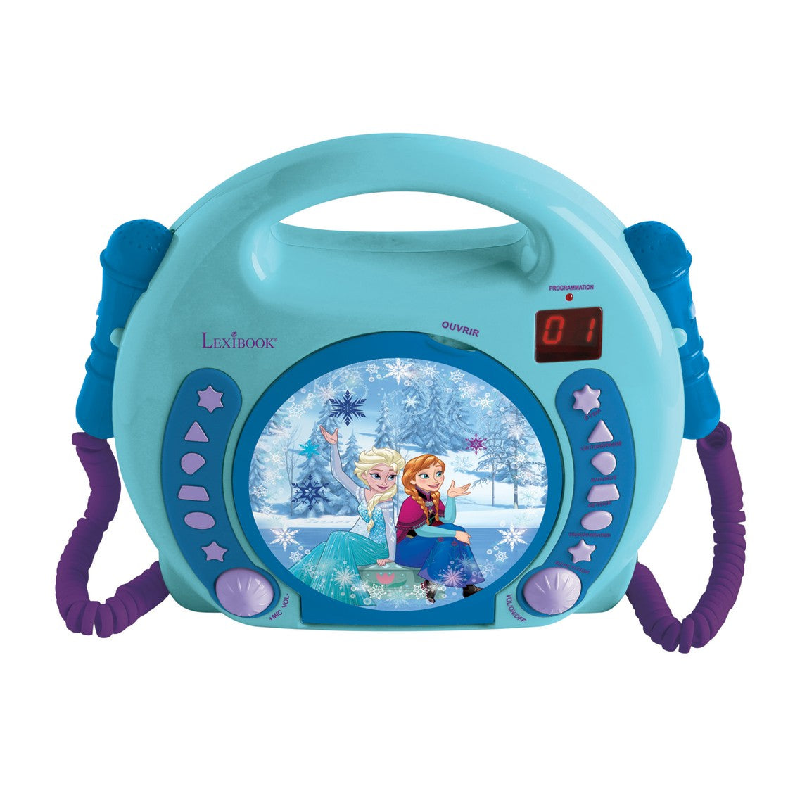 Frozen Portable Cd Player With 2 Sing Along Microphones