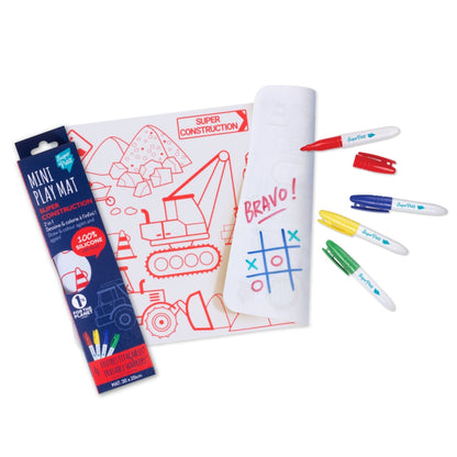 Coloring PlaceMat + 5 Erasable Markers - Construction