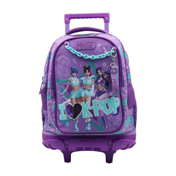 Must Team K-Pop Purple Trolley Backpack 17'
