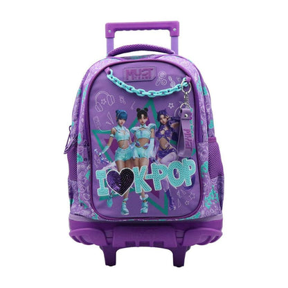 Must Team K-Pop Purple Trolley Backpack 17'