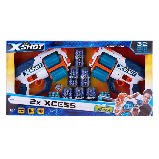 X Shot Excel Xcess Tk 12 Double Pack(6Cans24Darts)