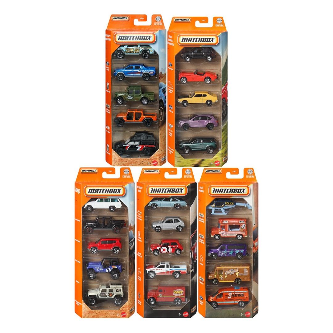 Mattel Matchbox 5-Pack Die-Cast Assorted