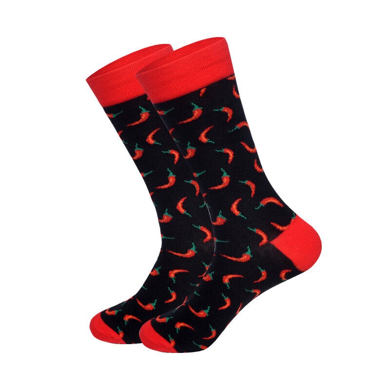 Noxxiez Soxxiez Red Pepper Black Socks