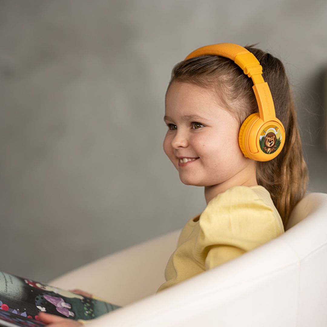 BuddyPhones PlayPlus Wireless Headphones Orange