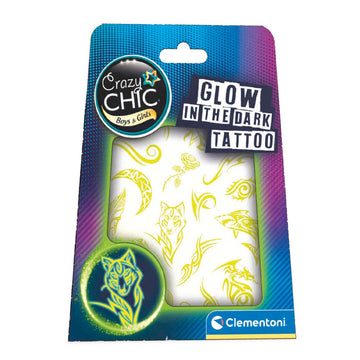 Clementoni Crazy Chic Glow in the Dark Tattoo Kit