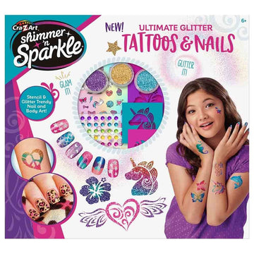 Cra-Z-Art Shimmer N Sparkle Nails & Body Tattoos Set