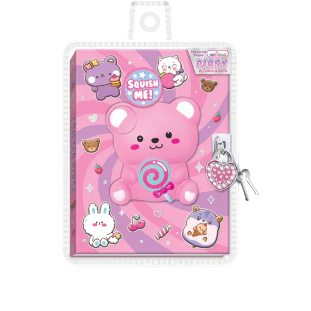 Hot Focus Critters Diary with Lock & Keys