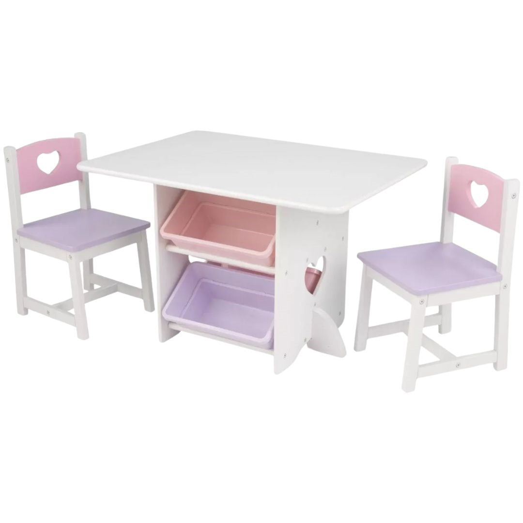 KidKraft Wooden Heart Table & Chair Set