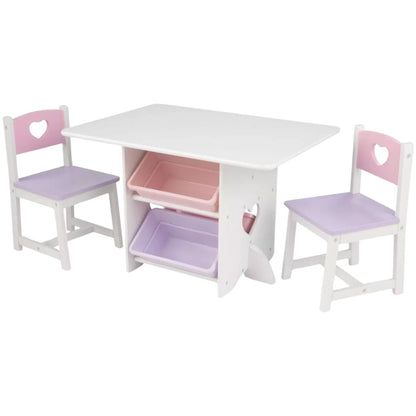 KidKraft Wooden Heart Table & Chair Set