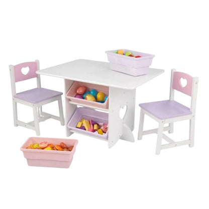 KidKraft Wooden Heart Table & Chair Set