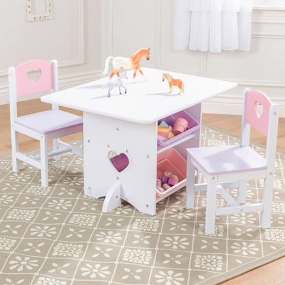 KidKraft Wooden Heart Table & Chair Set