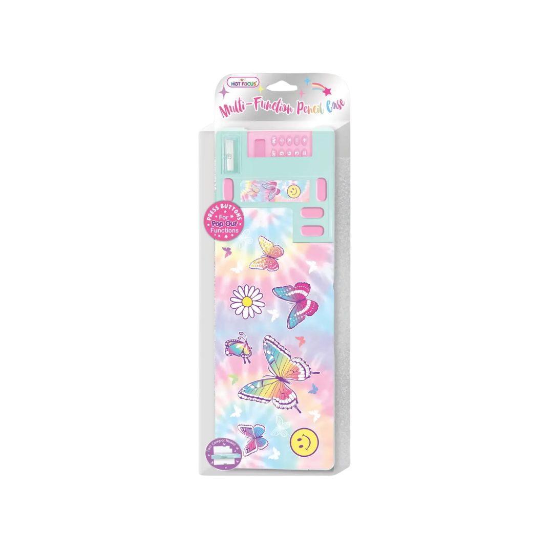 Hot Focus Multi-Function Pencil Case Tie Dye Butterfly