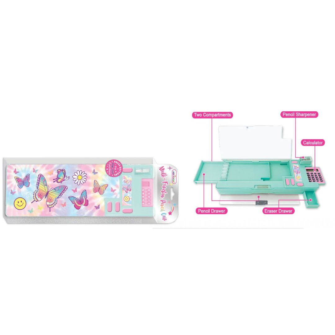 Hot Focus Multi-Function Pencil Case Tie Dye Butterfly