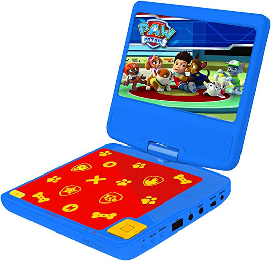 Paw Patrol Portable Dvd Player 7 Rotative Screen With Usb Port And Earphones