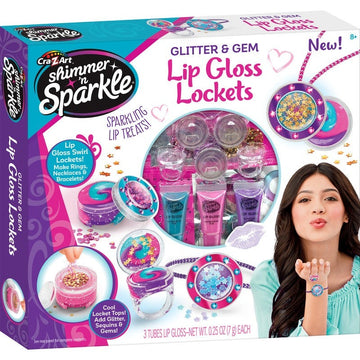 Cra-Z-Art Shimmer N Sparkle Glitter & Gem Lip Gloss Lockets