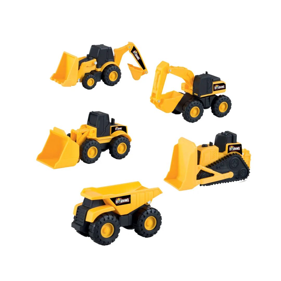 Set of 5 Miniature Construction Vehicles