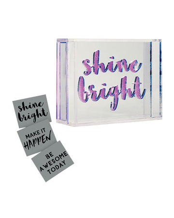 Iscream Multi-Message Pink Acrylic Room Decoration