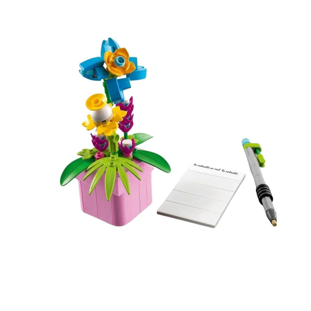 Lego Creator Typewriter with Flowers