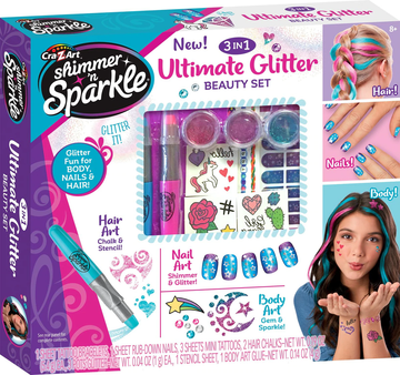 Cra-Z-Art 3 In 1 Ultimate Glitter Beauty Set
