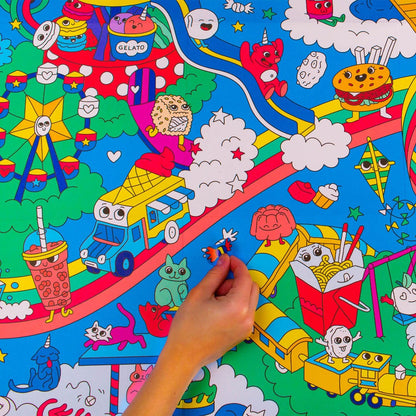 Omy Coloring Poster Kawaii + Stickers