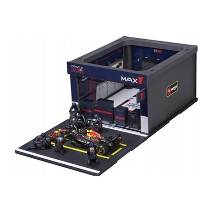 Bburago 1:43 Red Bull Racing Garage Pit-Stop Playset