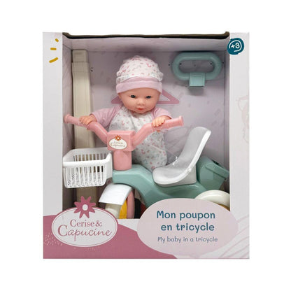 Cerise & Capucine Baby Doll with Tricycle Playset