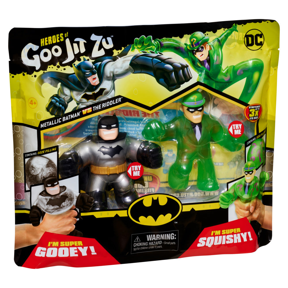 Heroes of Goo Jit Zu DC Versus Pack - Metallic Batman vs The Riddler