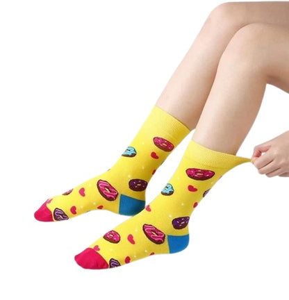 Noxxiez Soxxiez Donut Yellow Socks