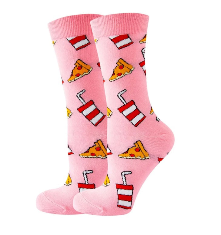 Noxxiez Soxxiez Pizza Pink Socks