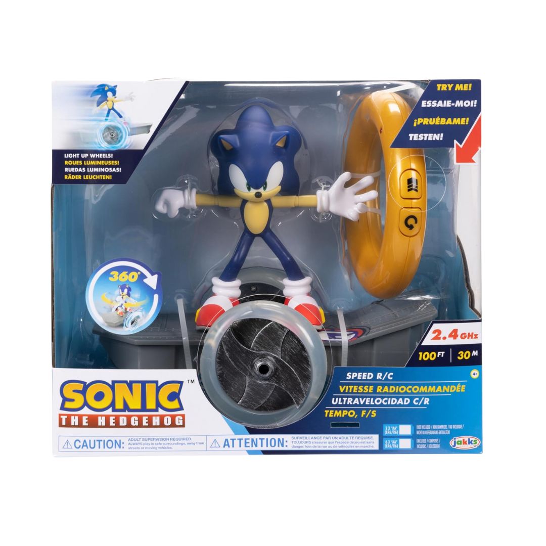 Sonic The Hedgehog Speed RC Skateboard Vehicle with Gold Ring