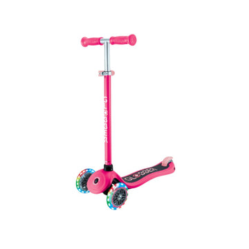Globber Primo Lights 3-Wheel Scooter - Fuchsia