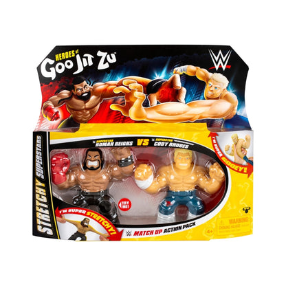 Heroes of Goo Jit Zu Stretchy Superstars Roman Reigns Vs Cody Rhodes