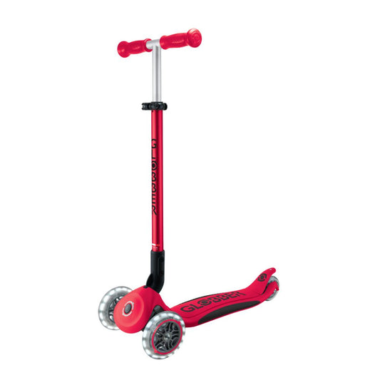 Globber Primo Foldable Lights Scooter Red