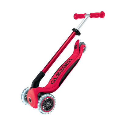 Globber Primo Foldable Lights Scooter Red