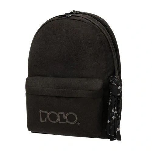 Polo School Bag Double Scarf Black
