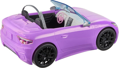 Barbie Doll And Purple Convertible Vehicle