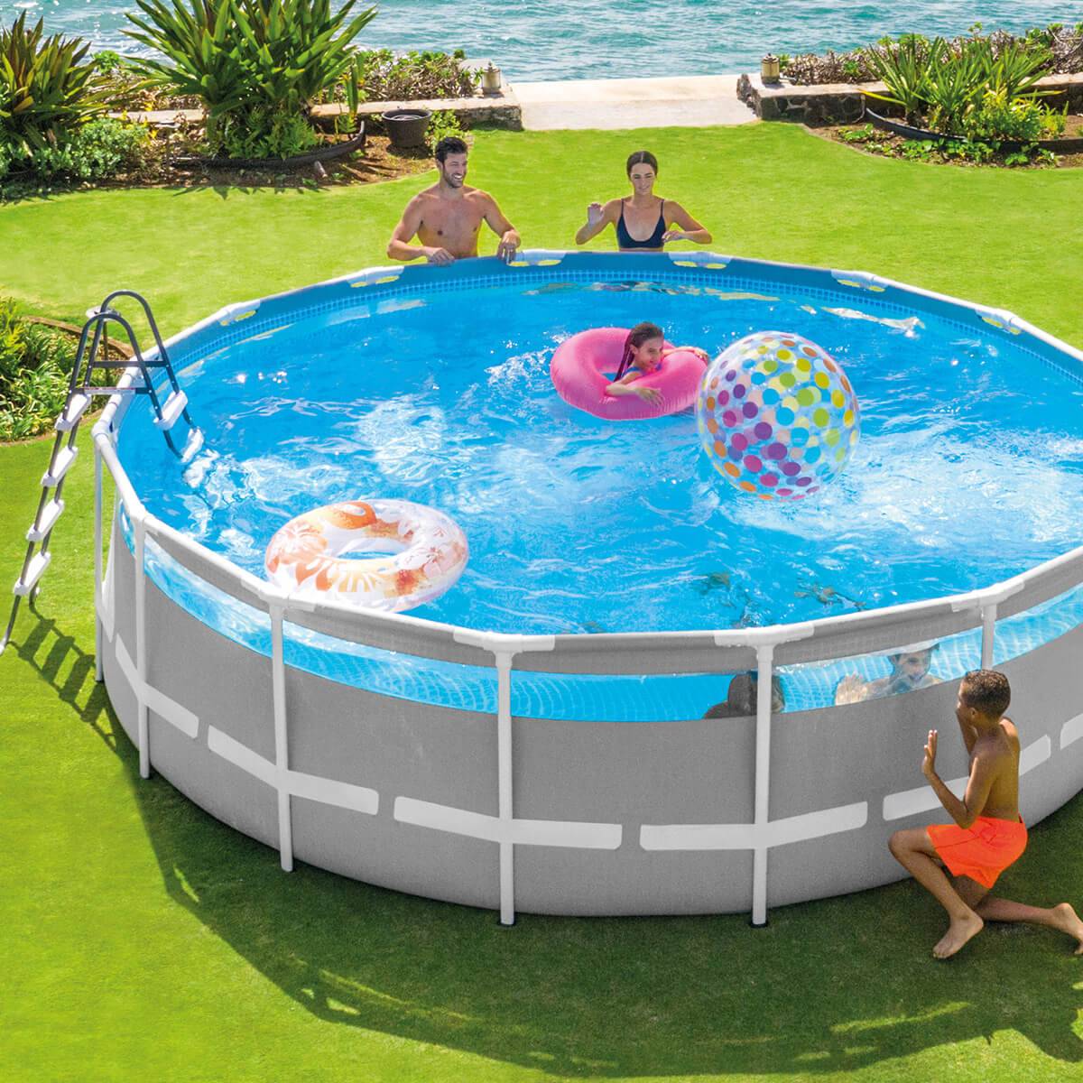 Round Prism Frame ClearView Pool Set, 488 x 122cm