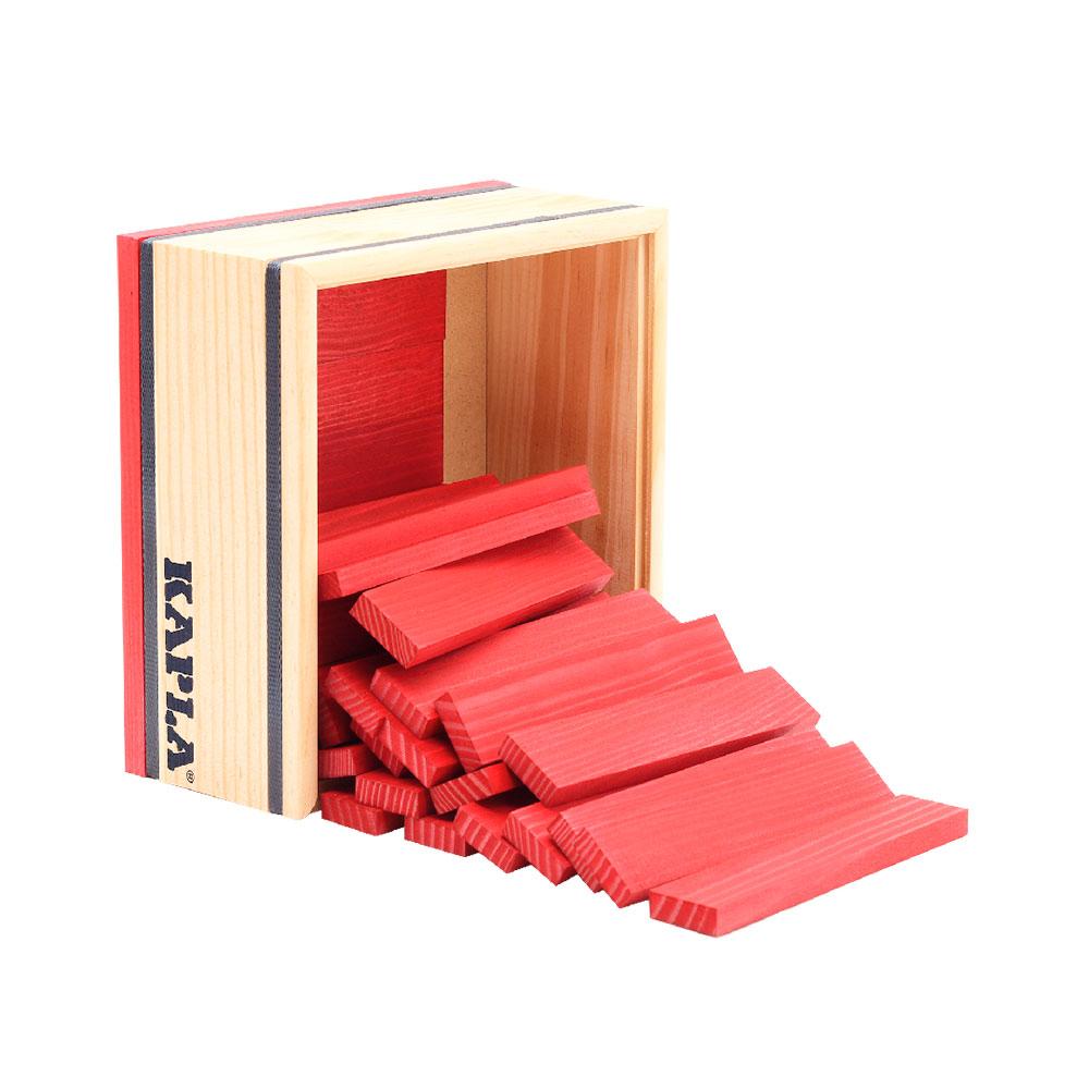 Wooden Blocks, Red, Box of 40