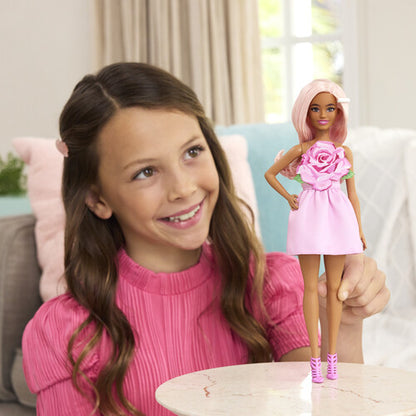Barbie Fashionistas Doll in Strapless Rose Dress