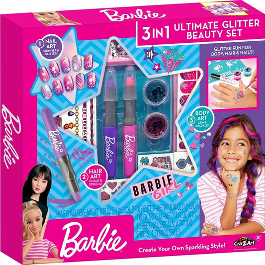 Barbie 3 in 1 Ultimate Glitter Beauty Set