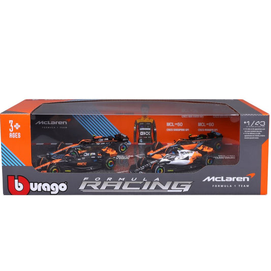 Burago McLaren F1 Lando Norris Highlights 4 Car Set