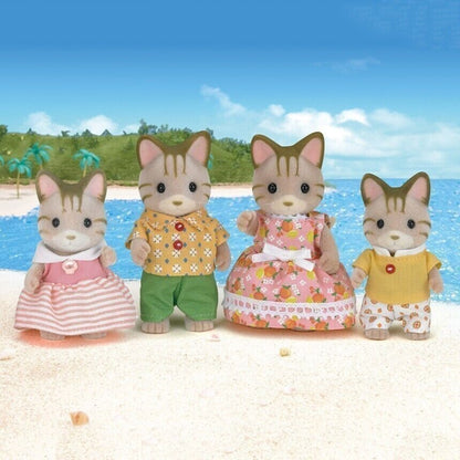 Sylvanian Families Striped Cat Family