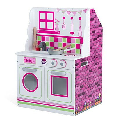 2-In-1 Wooden Kitchen And Dollhouse 74 Cm