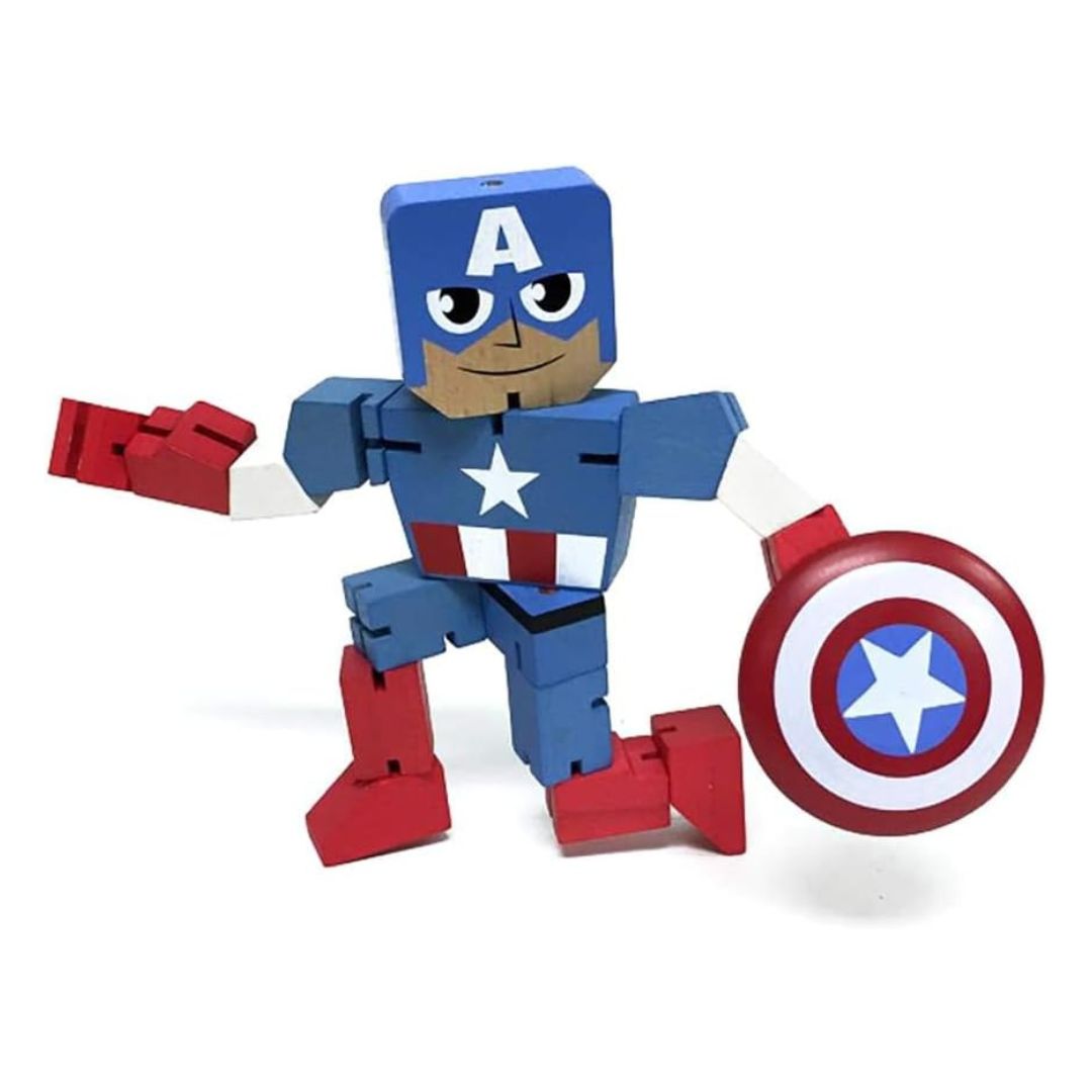 Marvel Wooden Figure Captain America