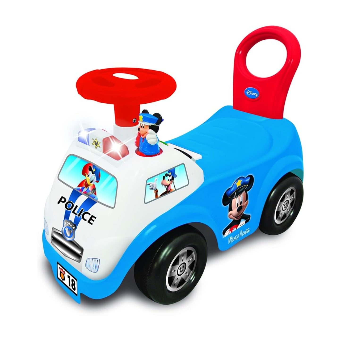 Lights & Sound Mickey Police Car Ride On