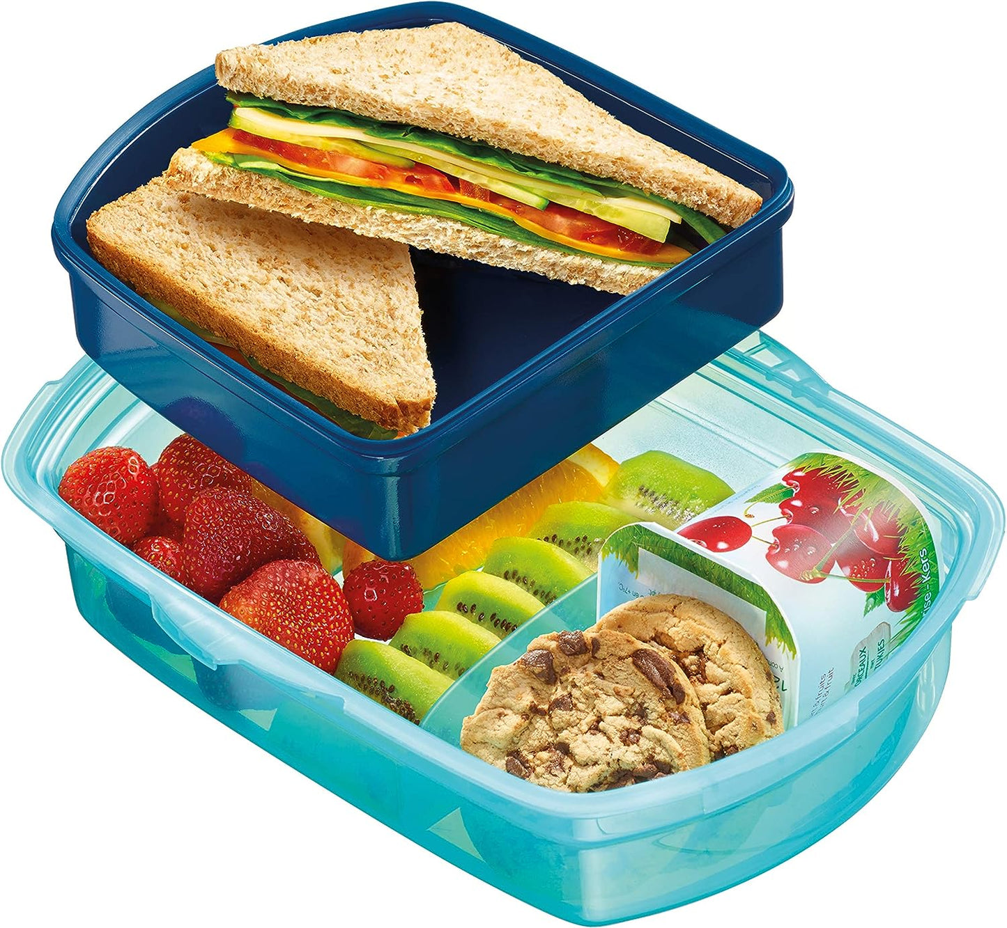 Children's Lunch Box Large Blue Green