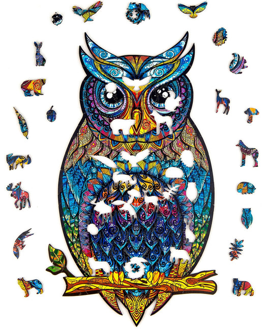 Wooden Puzzle Charming Owl Size Medium