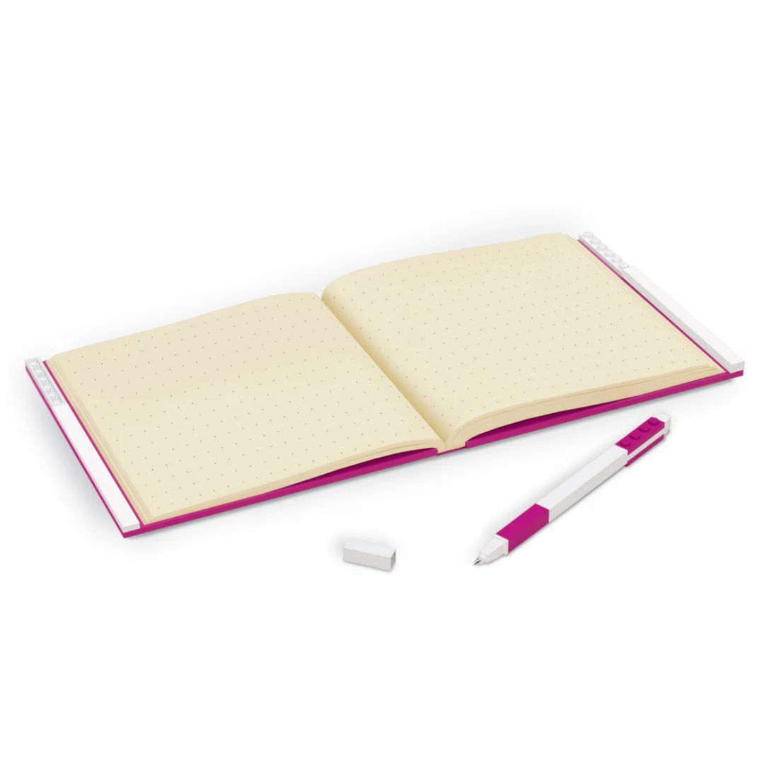 Lego Locking Notebook with Gel Pen - Box Purple