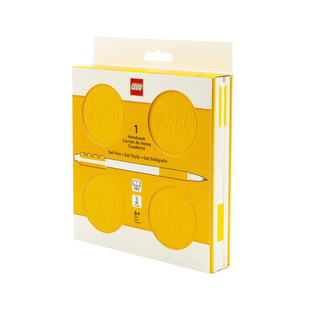 Lego Locking Notebook with Gel Pen - Box Yellow