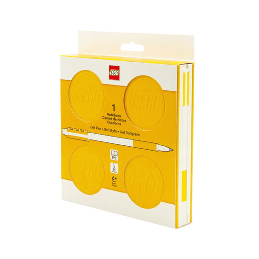Lego Locking Notebook with Gel Pen - Box Yellow